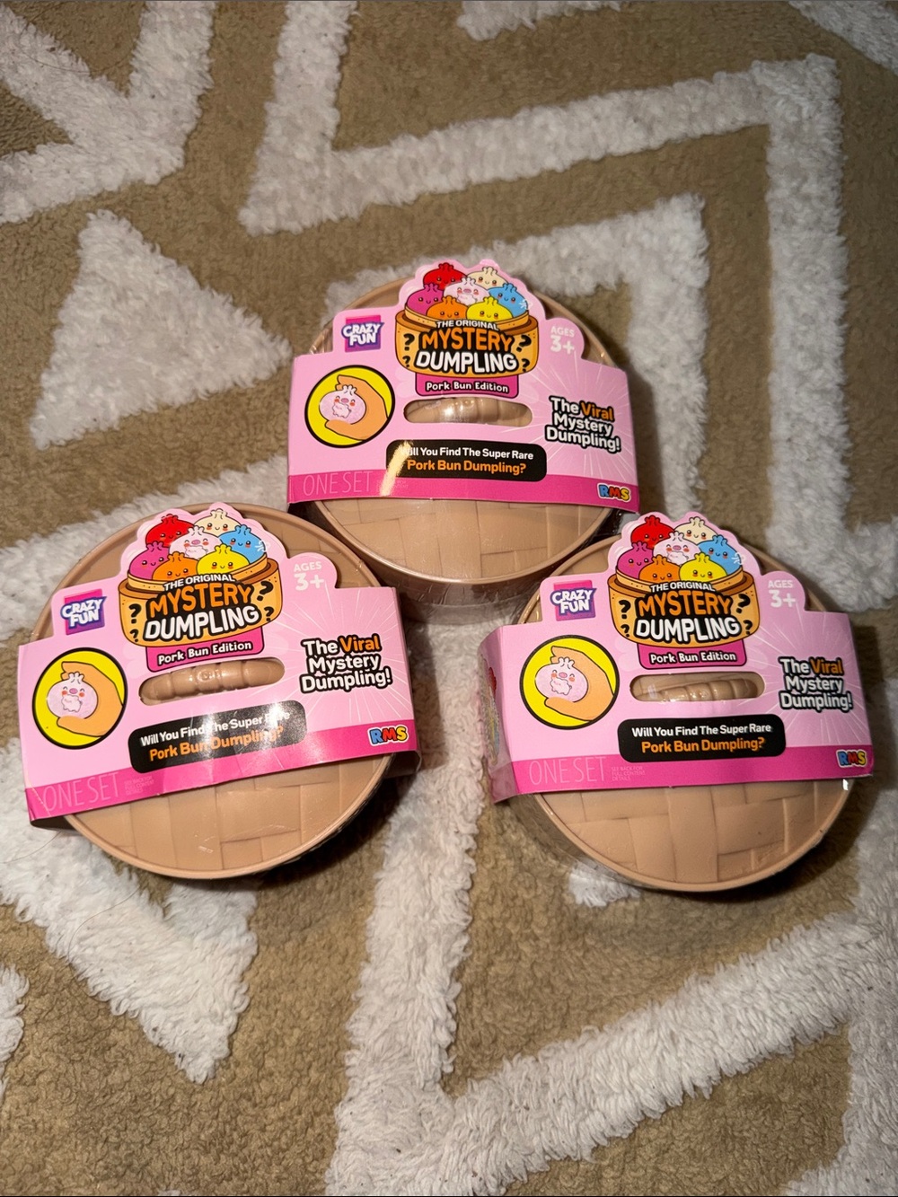 THREE 3 RMS Mystery Dumpling Pork Bun Edition RARE ???? All Sealed